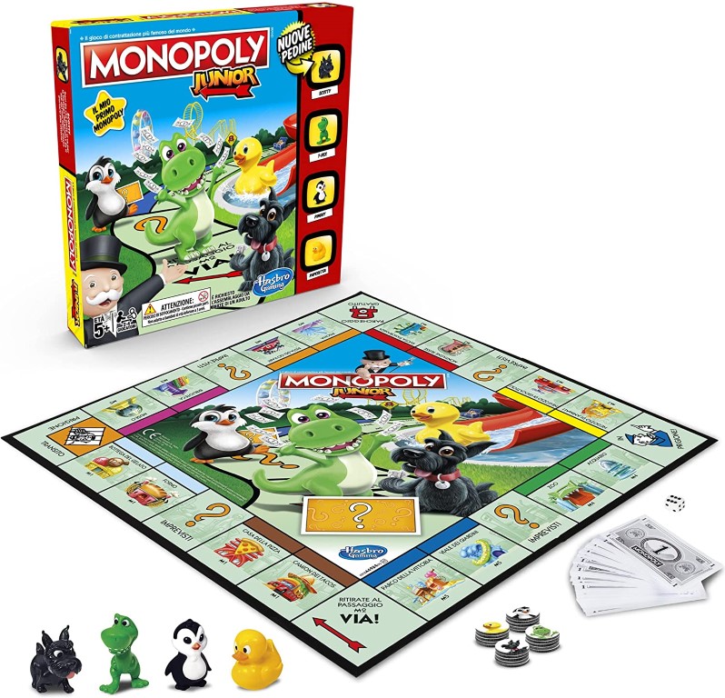 La boite et le plateau de Monopoly Junior