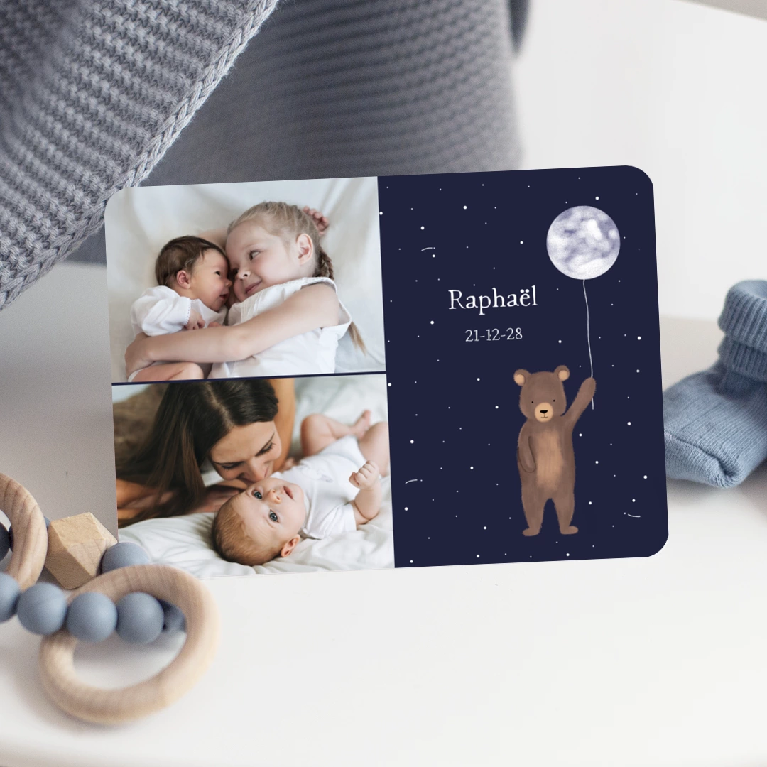 faire part bapteme ourson